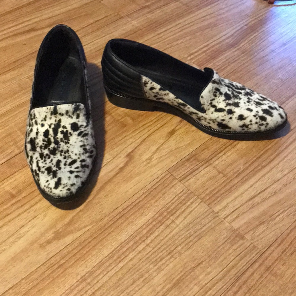 Kooples Calf Hair and Leather Loafers